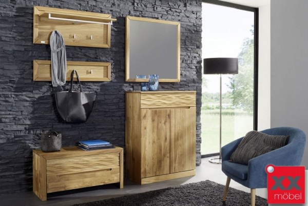 Garderoben Set | Arcona | Kernbuche o. Wildeiche Massivholz K02
