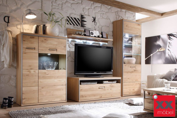 Wohnwand | Espero | Asteiche Bianco | W11