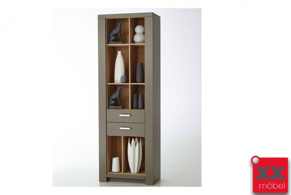 Regal Vitrine | Prato | Massivholz Eiche furniert Bianco | T70