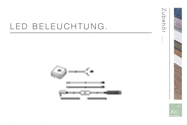 2-er Set Glasbodenbeleuchtung weiß Nr 02972ZB