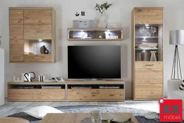 Wohnwand | Espero | Asteiche Bianco | W12