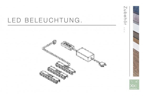 3-er LED Glaskantenbeleuchtung Nr 05043ZB