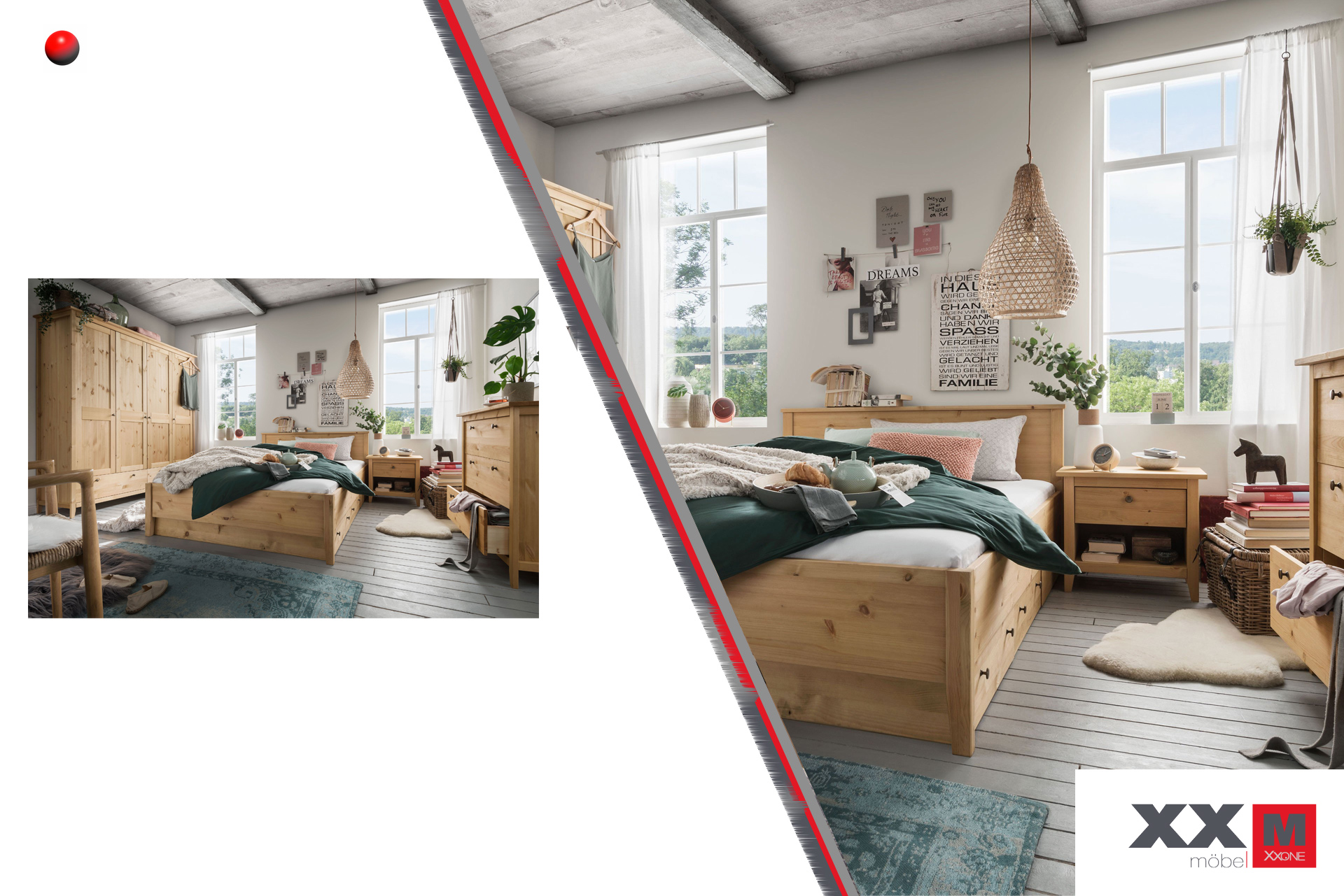 Solvita schlafen · Schlafzimmer-Set · 4-teilig · Bett 180 × 200 cm · Typen- und Ausführungsbeispiel