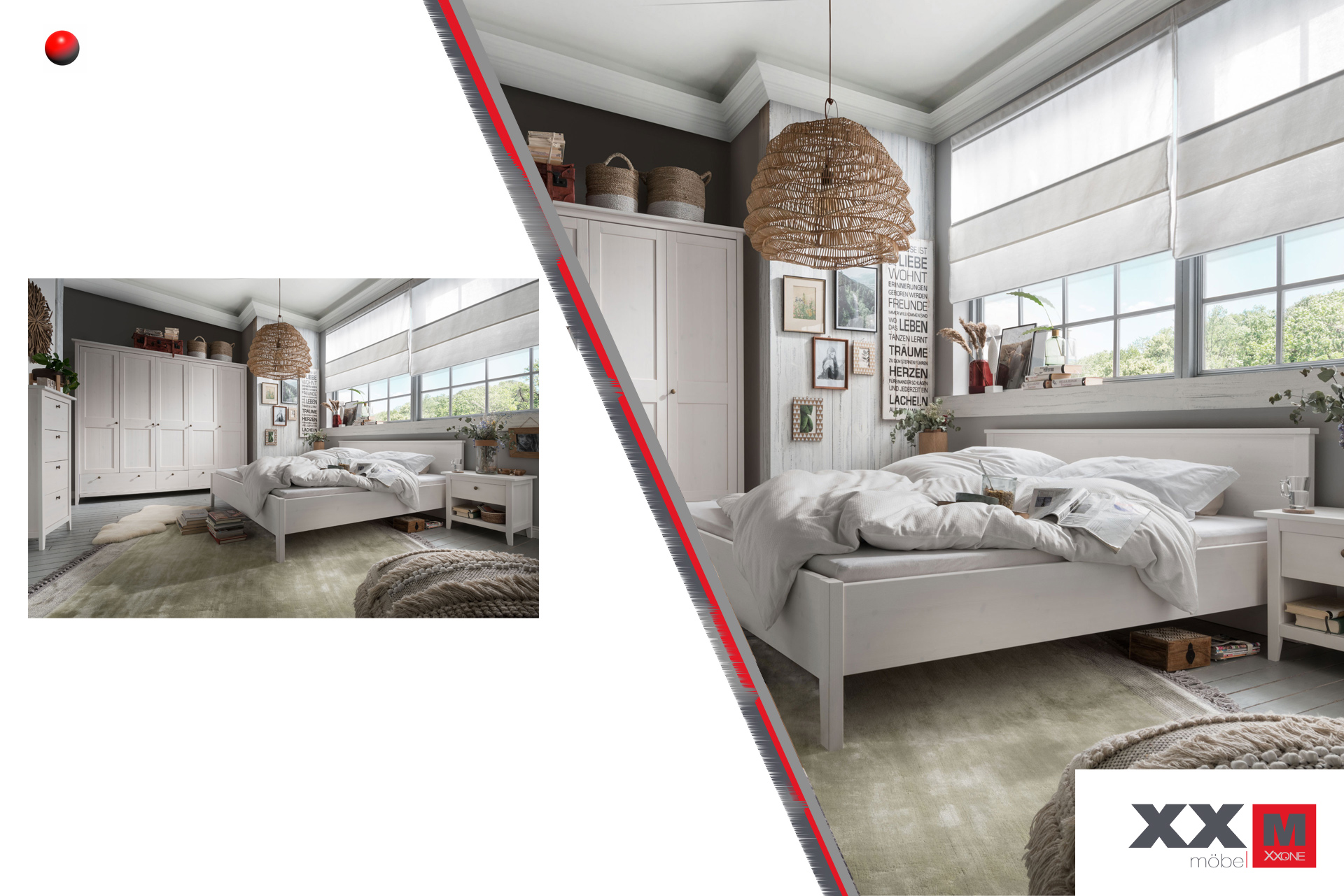 Solvita schlafen · Schlafzimmer-Set · 4-teilig · Bett 180 × 200 cm · Typen- und Ausführungsbeispiel