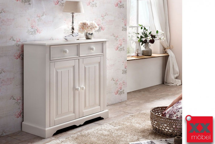 Kommode Landhausstil weiß | Pisa | Massivholz Front | P75