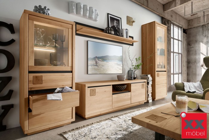 Wohnwand | Madea WZ-0159 | Wildeiche massiv | W02