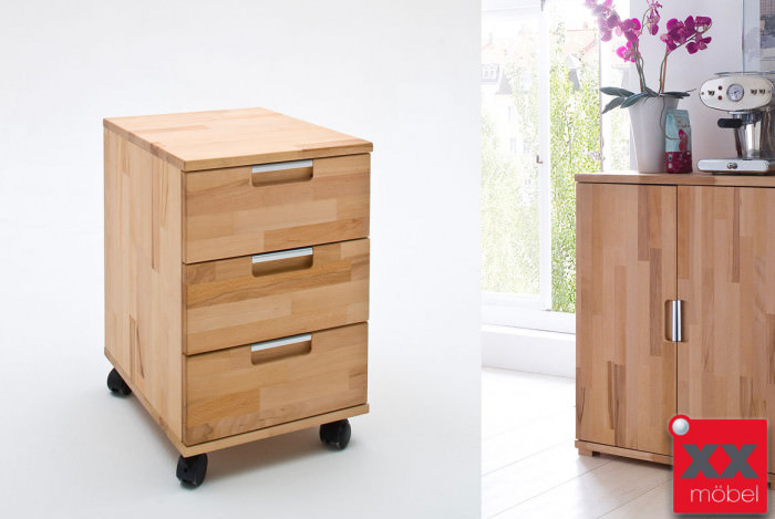 Rollcontainer | Masimo | Kernbuche geölt | T05