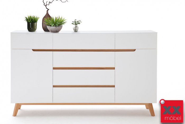 Sideboard | Cervo | weiß - Asteiche | T03