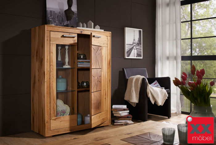 Highboard | Jale | Wildeiche massiv | T07