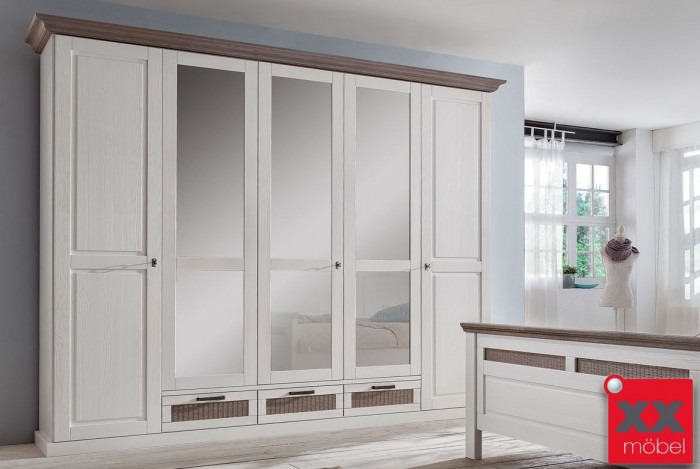 Kleiderschrank | Lugano | Kiefer teilmassiv | T04