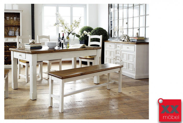 Esstischgruppe | Bodde | Recycle-Kiefer Massivholz 50G
