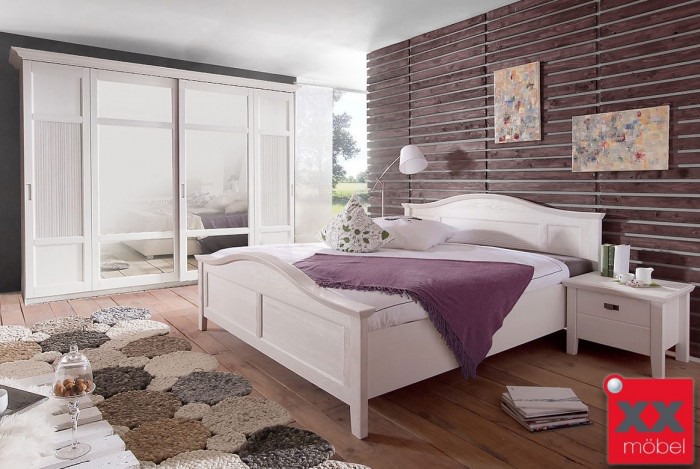 Schlafzimmer Landhausstil komplett | Casa | Kiefer teilmassiv | W01 Schlafzimmer Landhausstil komplett | Casa | Kiefer teilmassiv | W01