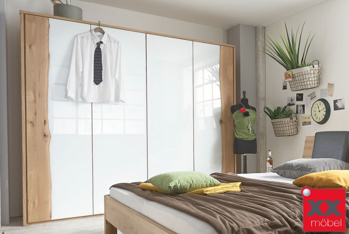 Kleiderschrank | Front 9 | Kernbuche - Wildeiche Massivholz | F09