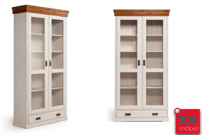 Vitrinenschrank | Rudolf | Kiefer Massivholz | T10