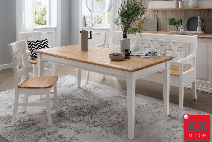 Sitzbankgruppe | 4-tlg. | Linea - WZ-0622 | Kiefer Massivholz | G01