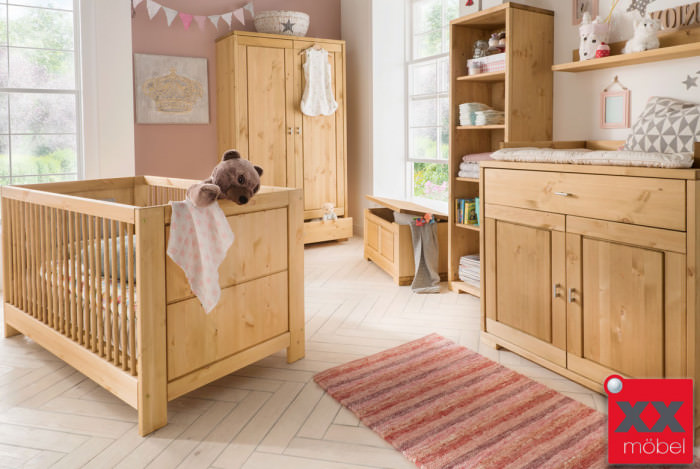 Babyzimmer Spar Set | 3-tlg. | Vita | Kiefer Massivholz | B03