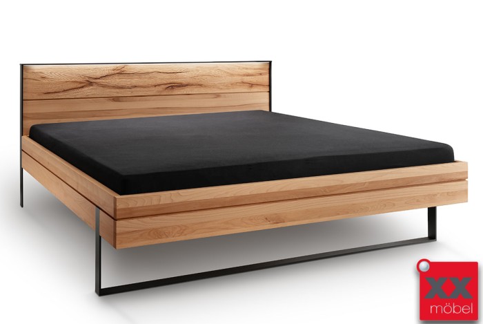 Bettgestell LED | Boston | Kernbuche Massivholz | K01