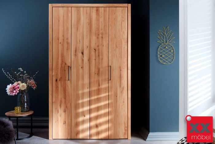 Kleiderschrank | Rödvig | Wildeiche Massivholz | T03