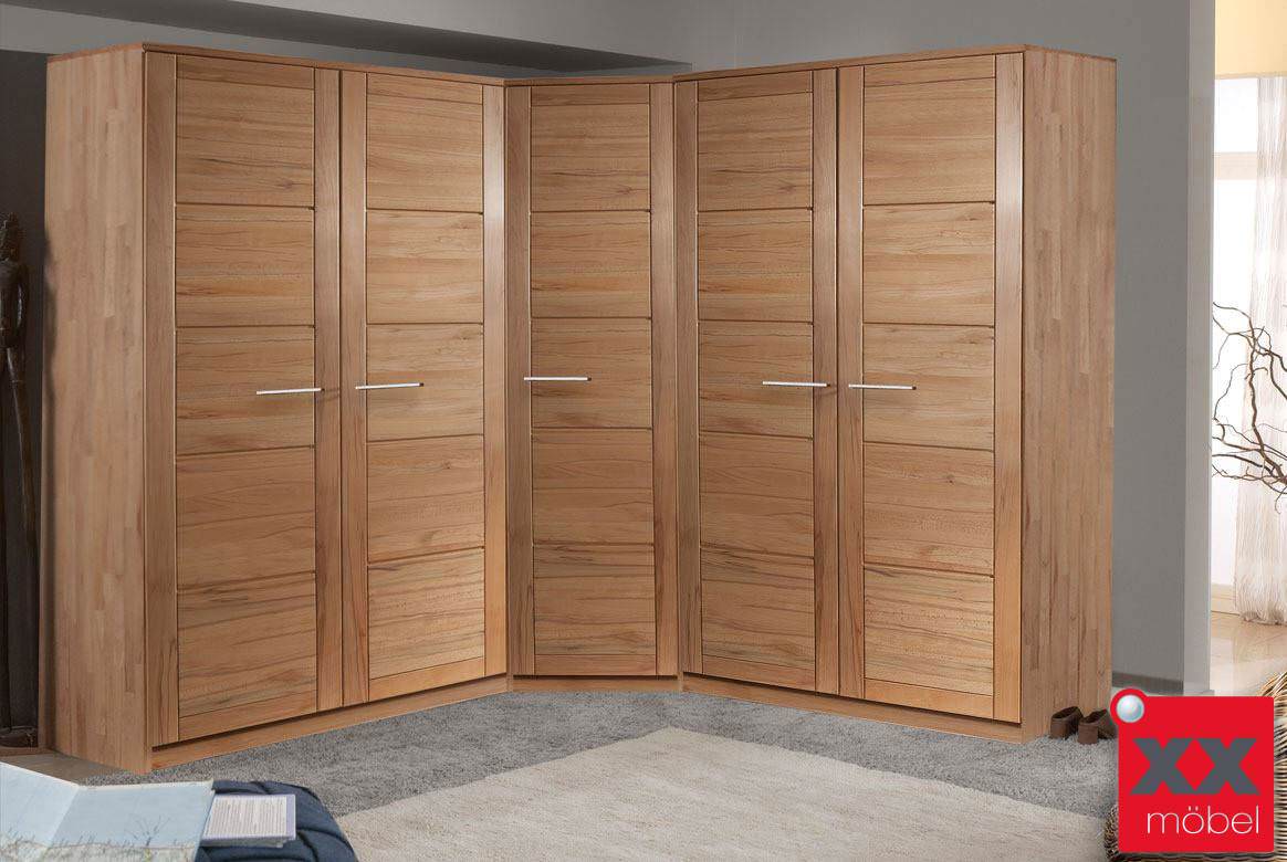 Eckschrank Massivholz | Quattra | Buche - Kernbuche geölt | T10