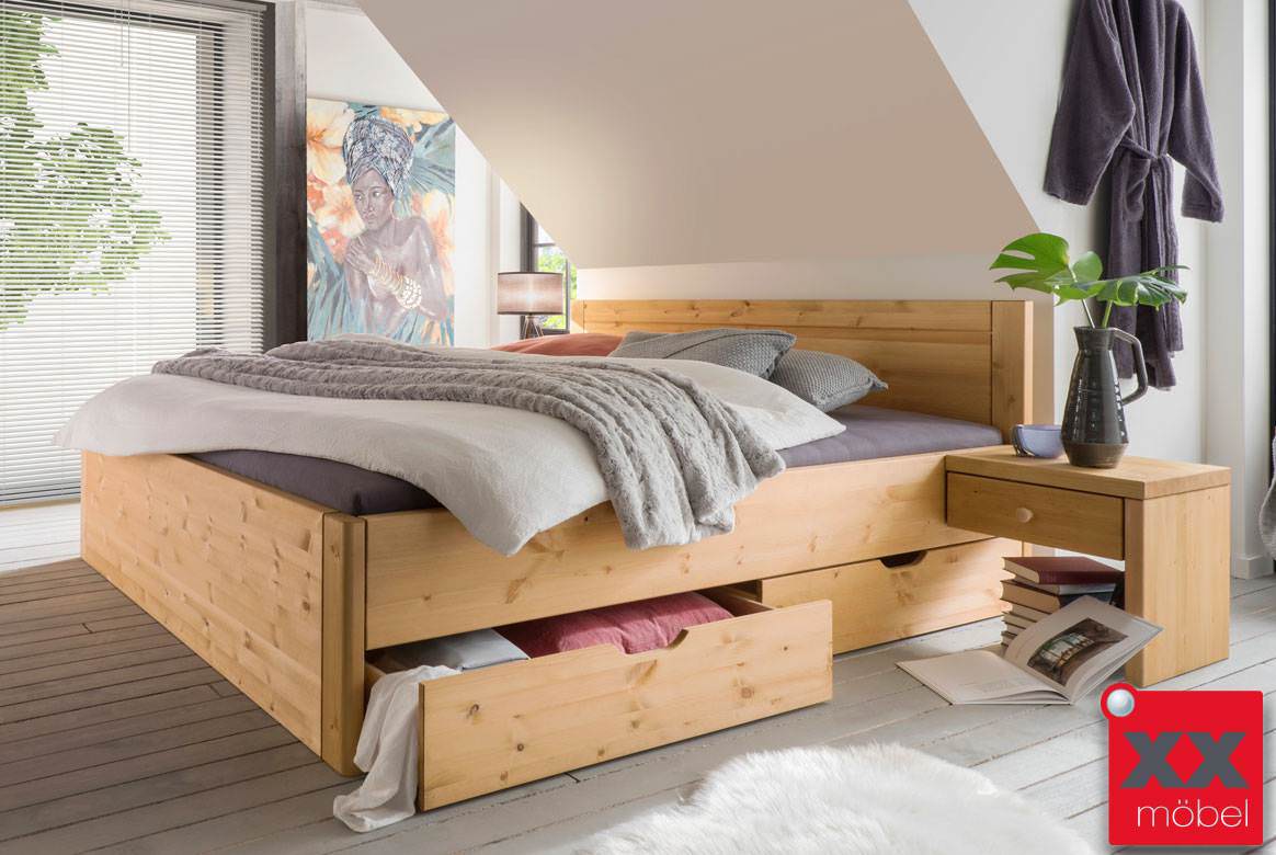 schlafzimmer kiefernholz | vita - rauna | komplett massivholz | s04