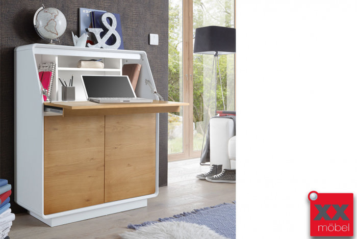Sekretär modern weiss | Toulon | Absetzung Asteiche | T69 Sekretär modern weiss | Toulon | Absetzung Asteiche | T69