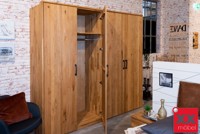 Kleiderschrank | Front 15 | Wildeiche Massivholz | F54