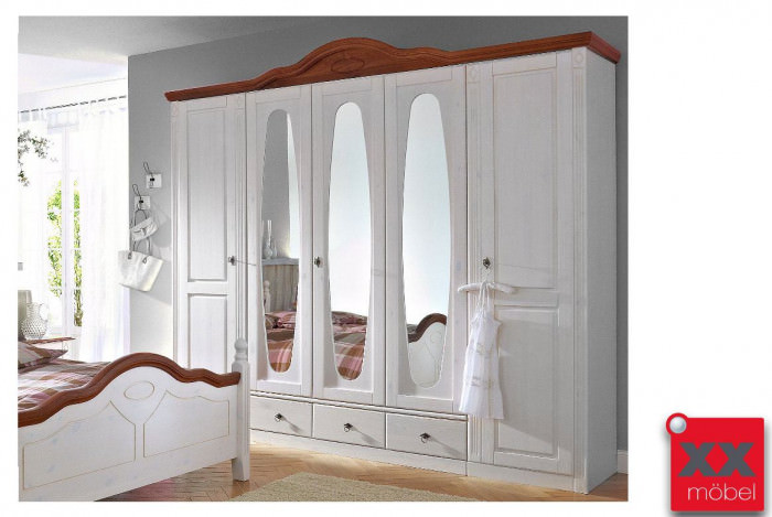 Kleiderschrank | Wales | Kiefer teilmassiv | T25