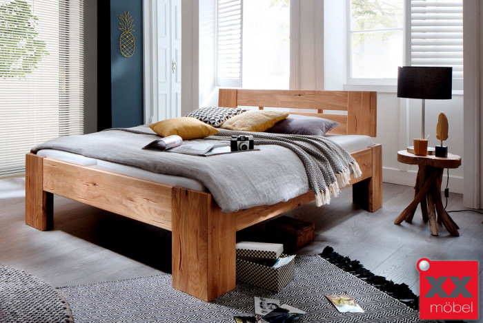 Bettgestell | Rödig | Wildeiche Massivholz | T51
