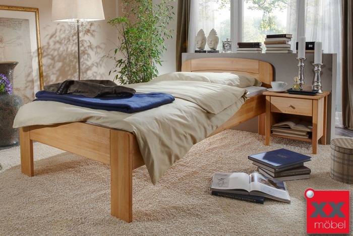 Bettgestell | Comfort V | Seniorenbett Buche - Wildeiche | CS4