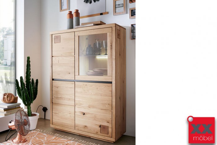 Highboard | Madea | Wildeiche massiv | T03