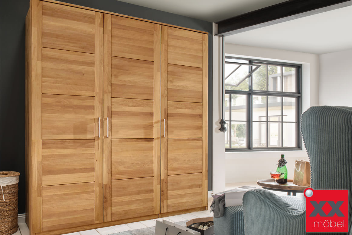 M&H Kleiderschrank Massivholz | Quattra | Buche Eiche ... M&H Kleiderschrank Massivholz | Quattra | Buche Eiche ...