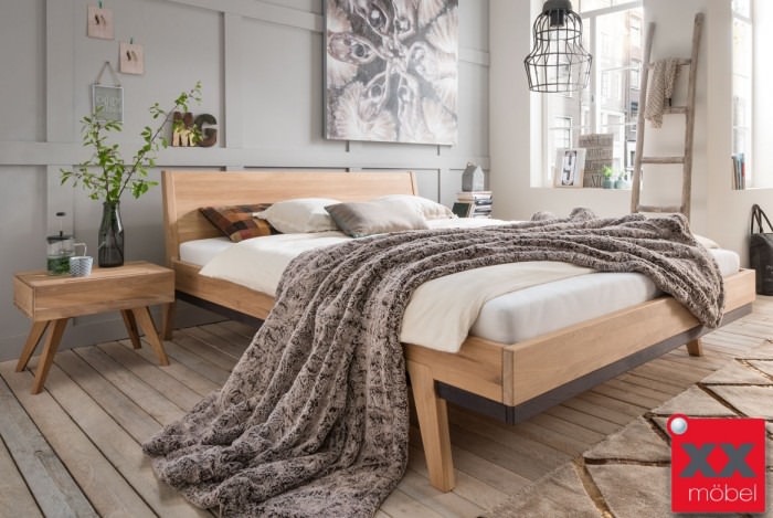 Bettgestell | Sarafina | Wildeiche Massivholz | S01